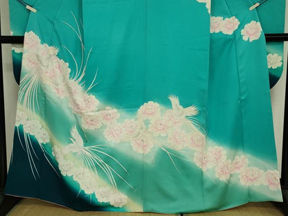 平和屋着物■豪華振袖　鳳凰花文　暈し染め　金彩　正絹　逸品　DABJ9097ya