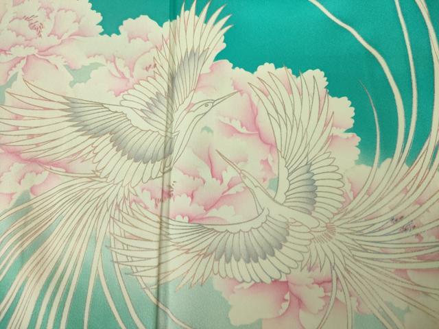 平和屋着物■豪華振袖　鳳凰花文　暈し染め　金彩　正絹　逸品　DABJ9097ya
