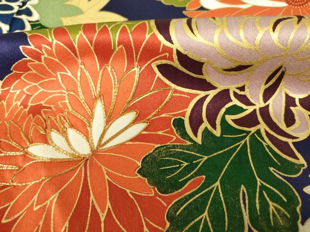 平和屋着物■豪華振袖　駒刺繍　草花文　乱菊　牡丹　金彩　正絹　逸品　DABJ9100ya