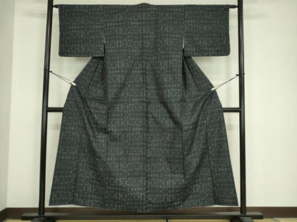 平和屋着物■本場大島紬　抽象文様　正絹　逸品　DABJ9104ya