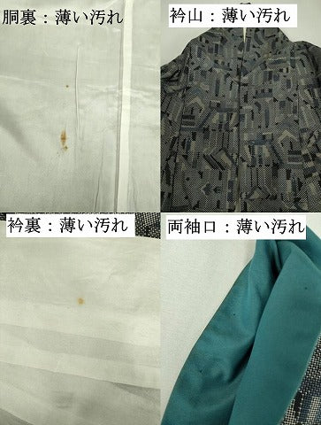 平和屋着物■本場大島紬　7マルキ　抽象文様　正絹　逸品　DABJ9105ya