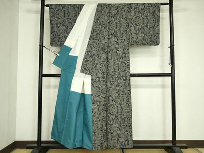 平和屋着物■本場大島紬　7マルキ　抽象文様　正絹　逸品　DABJ9105ya