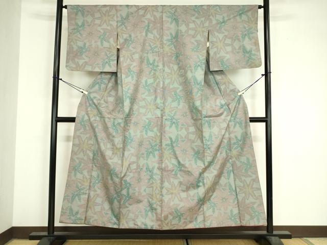 平和屋着物■本場大島紬　7マルキ　舞楓文　正絹　逸品　DABJ9106ya