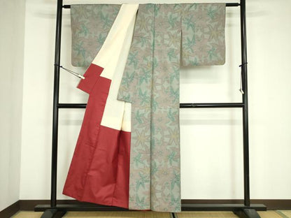 平和屋着物■本場大島紬　7マルキ　舞楓文　正絹　逸品　DABJ9106ya