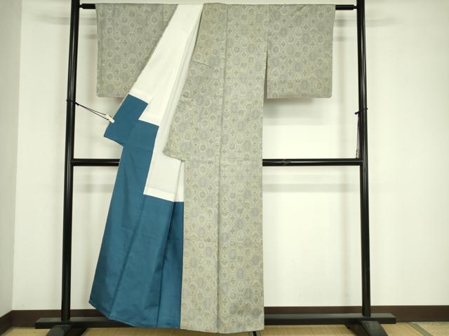 平和屋着物■本場大島紬　7マルキ　亀甲花文　正絹　逸品　DABJ9109ya