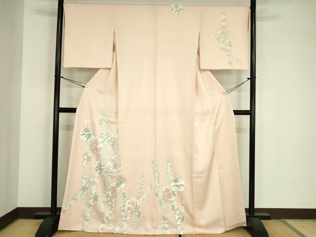 平和屋着物■訪問着　雪輪花文　松竹梅　正絹　逸品　DABJ9111ya