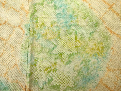 平和屋着物■豪華振袖　総絞り　花丸文　正絹　逸品　DABJ9115ya