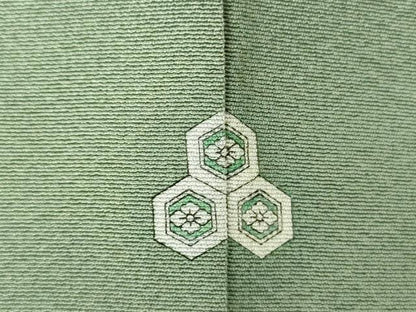 平和屋着物■訪問着　御所車風景花文　暈し染め　金彩　正絹　逸品　DABJ9122ya