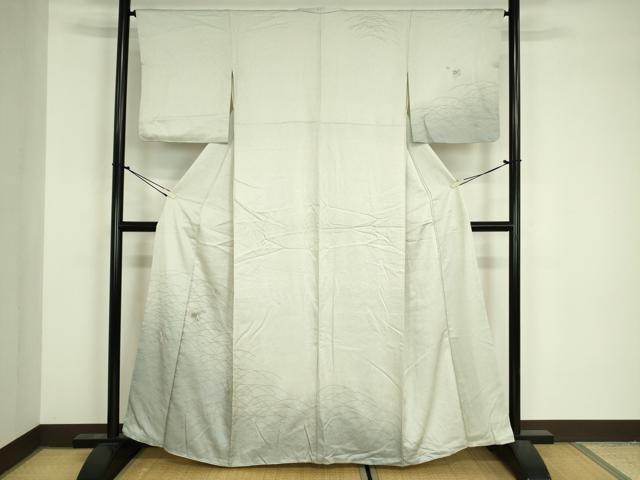 平和屋着物■訪問着　刺繍　芝草花文　暈し染め　金彩　正絹　逸品　DABJ9123ya