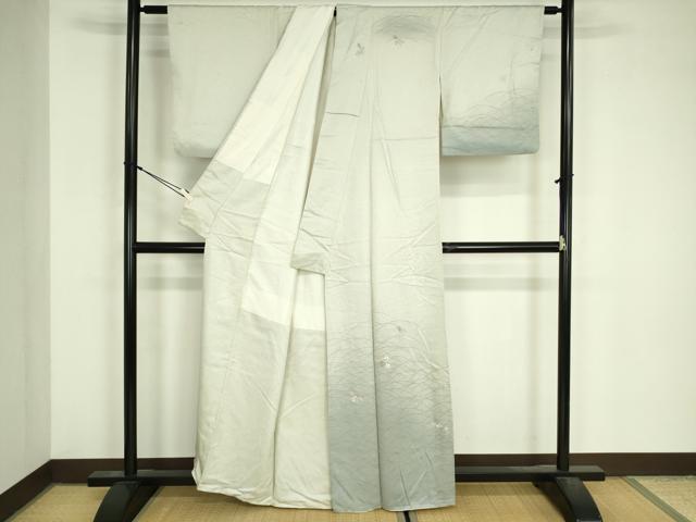 平和屋着物■訪問着　刺繍　芝草花文　暈し染め　金彩　正絹　逸品　DABJ9123ya