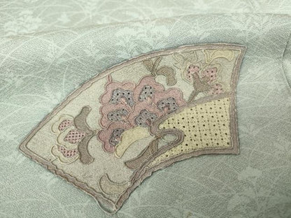 平和屋着物■中国三大刺繍　スワトウ刺繍　汕頭刺繍　訪問着　地紙花文　暈し染め　正絹　逸品　DABJ9124ya