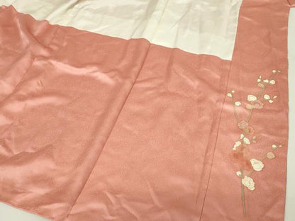 平和屋着物■訪問着　駒刺繍　短冊枝花文　暈し染め　金彩　正絹　逸品　DABJ9125ya