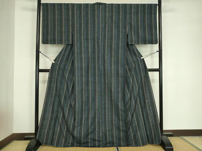 平和屋着物■上質な紬　間道　正絹　逸品　未使用　DABJ9128ya