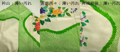 平和屋着物■豪華振袖　駒刺繍　絞り　草花文　金彩　正絹　逸品　DABJ9130ya