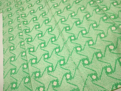 平和屋着物■上質な小紋　総絞り　幾何学文　正絹　逸品　DABJ9139ya
