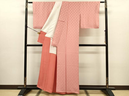 平和屋着物■上質な小紋　絞り　青海波地紋　正絹　逸品　DABJ9142ya