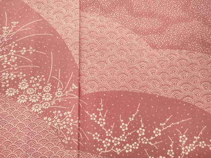 平和屋着物■訪問着　花青海波文　正絹　逸品　未使用　DABJ9144ya