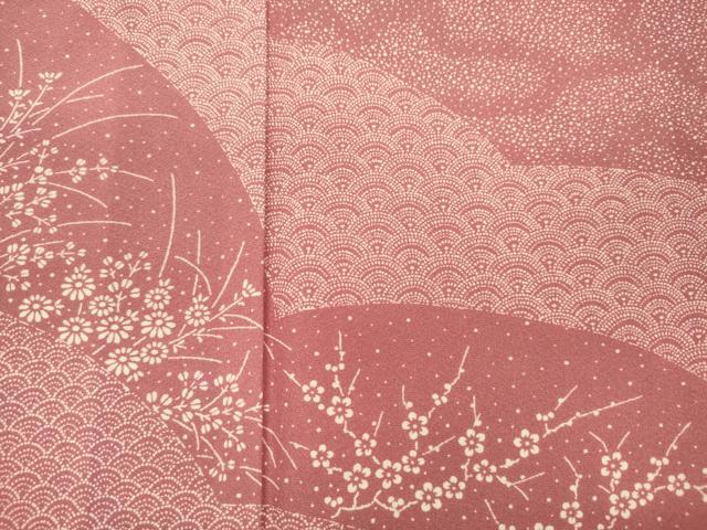平和屋着物■訪問着　花青海波文　正絹　逸品　未使用　DABJ9144ya