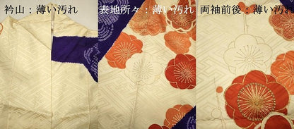 平和屋着物■豪華振袖　駒刺繍　絞り　舞梅文　金彩　正絹　逸品　DABJ9147ya