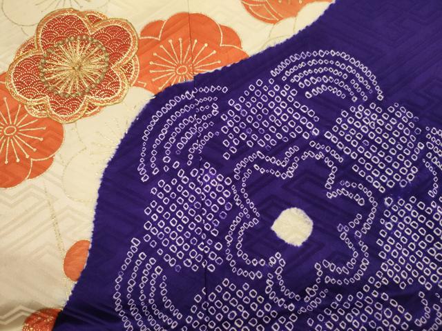 平和屋着物■豪華振袖　駒刺繍　絞り　舞梅文　金彩　正絹　逸品　DABJ9147ya
