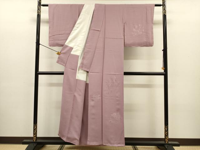 平和屋着物■中国三大刺繍　スワトウ刺繍　汕頭刺繍　総刺繍　無地絵羽訪問着　更紗花鳥文　紅藤色　正絹　逸品　DABJ9149ya