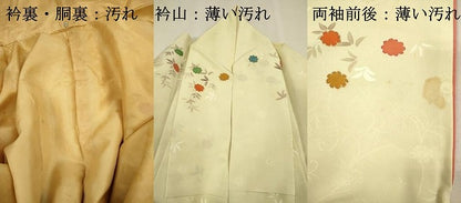 平和屋着物■上質な小紋　草花文　金彩　正絹　逸品　DABJ9154ya