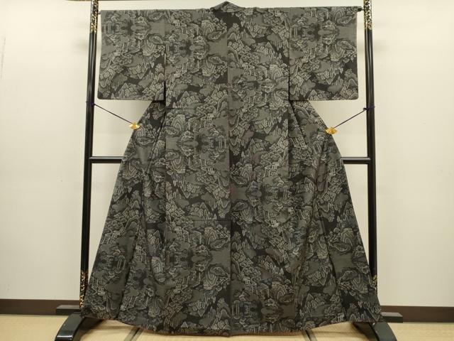 平和屋着物■本場大島紬　7マルキ　風景文　正絹　逸品　DABJ9158ya