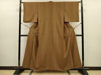 平和屋着物■上質な小紋　間道　正絹　逸品　DABJ9161ya