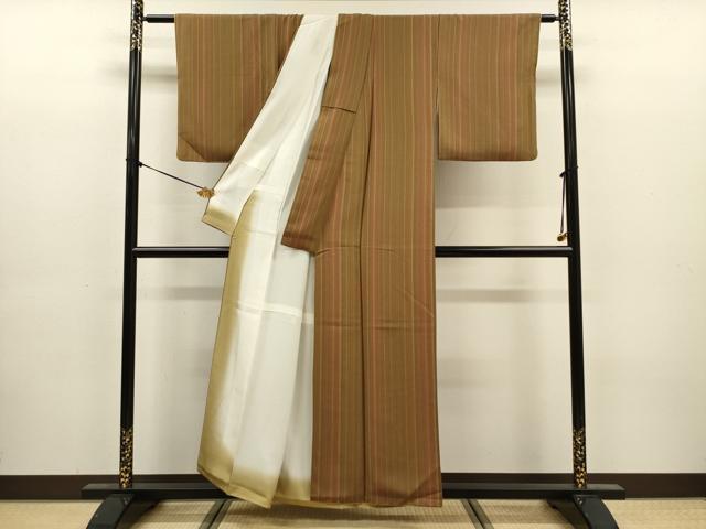 平和屋着物■上質な小紋　間道　正絹　逸品　DABJ9161ya