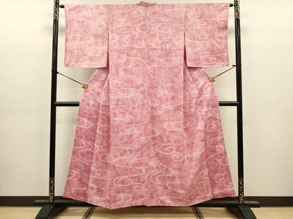 平和屋着物■上質な小紋　絞り　流水文　暈し染め　正絹　逸品　DABJ9162ya