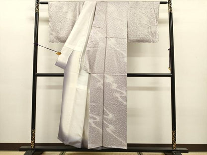 平和屋着物■上質な小紋　総絞り　流水文　正絹　逸品　DABJ9163ya