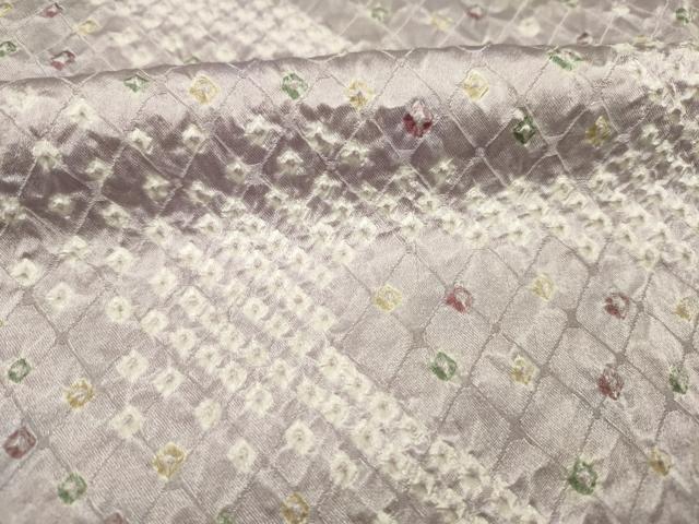 平和屋着物■上質な小紋　総絞り　流水文　正絹　逸品　DABJ9163ya