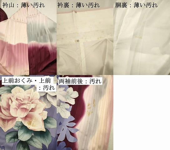 平和屋着物■豪華振袖　草花文　暈し染め　金銀彩　正絹　逸品　DABJ9166ya