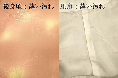 平和屋着物■上質な小紋　草花文　暈し染め　正絹　逸品　DABJ9167ya