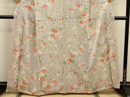 平和屋着物■上質な小紋　枝梅文　正絹　逸品　DABJ9181ya