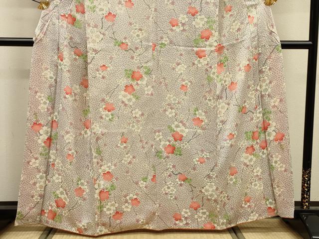 平和屋着物■上質な小紋　枝梅文　正絹　逸品　DABJ9181ya