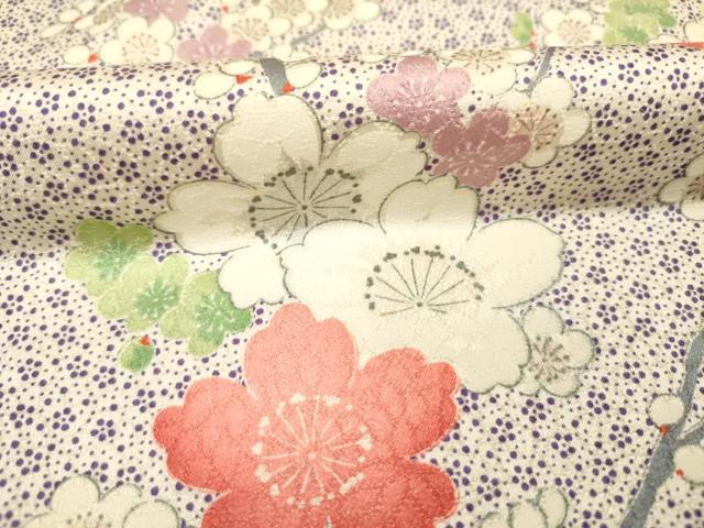 平和屋着物■上質な小紋　枝梅文　正絹　逸品　DABJ9181ya