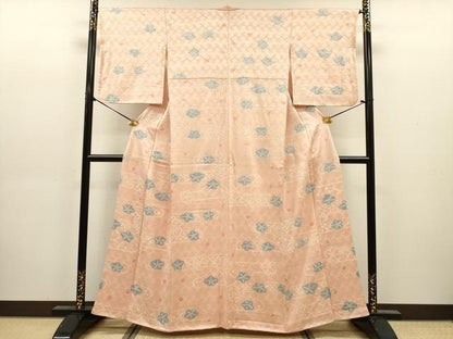 平和屋着物■上質な小紋　絞り　舞梅文　正絹　逸品　DABJ9182ya