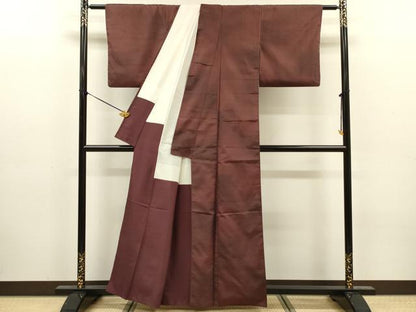 平和屋着物■上質な紬　霞文　暈し染め　正絹　逸品　DABJ9186ya