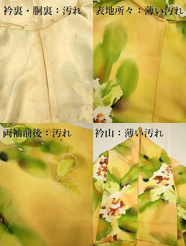 平和屋着物■上質な小紋　草花文　暈し染め　正絹　逸品　DABJ9187ya