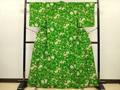 平和屋着物■上質な小紋　乱菊　正絹　逸品　DABJ9189ya