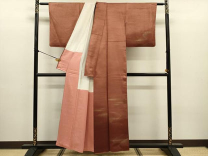 平和屋着物■訪問着　霞文　暈し染め　金彩　正絹　逸品　DABJ9192ya
