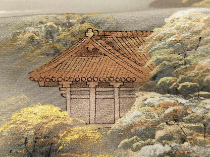 平和屋着物■訪問着　風景文　暈し染め　金彩　正絹　逸品　DABJ9193ya