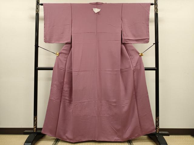 平和屋着物■豪華色留袖　風景地紋　京紫色　正絹　逸品　未使用　DABJ9194ya