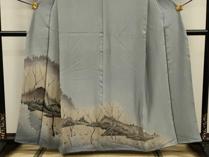 平和屋着物■訪問着　風景文　暈し染め　正絹　逸品　DABJ9196ya