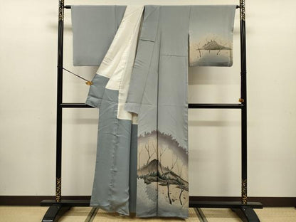 平和屋着物■訪問着　風景文　暈し染め　正絹　逸品　DABJ9196ya