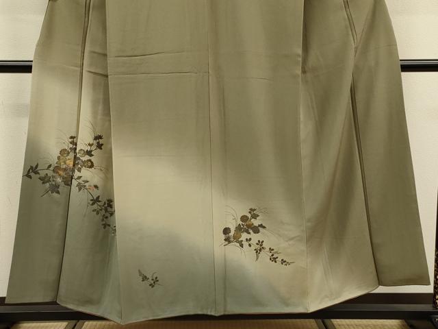 平和屋着物■訪問着　螺鈿　草花文　暈し染め　金銀彩　正絹　逸品　DABJ9198ya