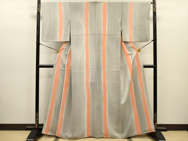 平和屋着物■上質な小紋　間道　暈し染め　正絹　逸品　DABJ9199ya