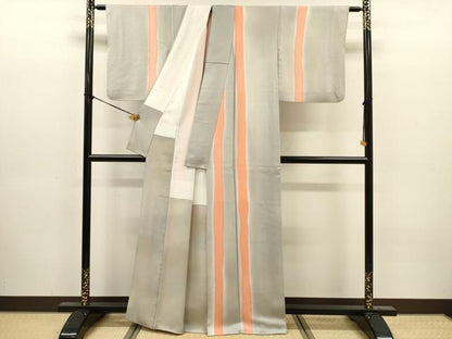 平和屋着物■上質な小紋　間道　暈し染め　正絹　逸品　DABJ9199ya