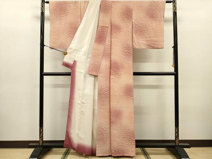 平和屋着物■上質な小紋　花尽くし　暈し染め　正絹　逸品　DABJ9203ya